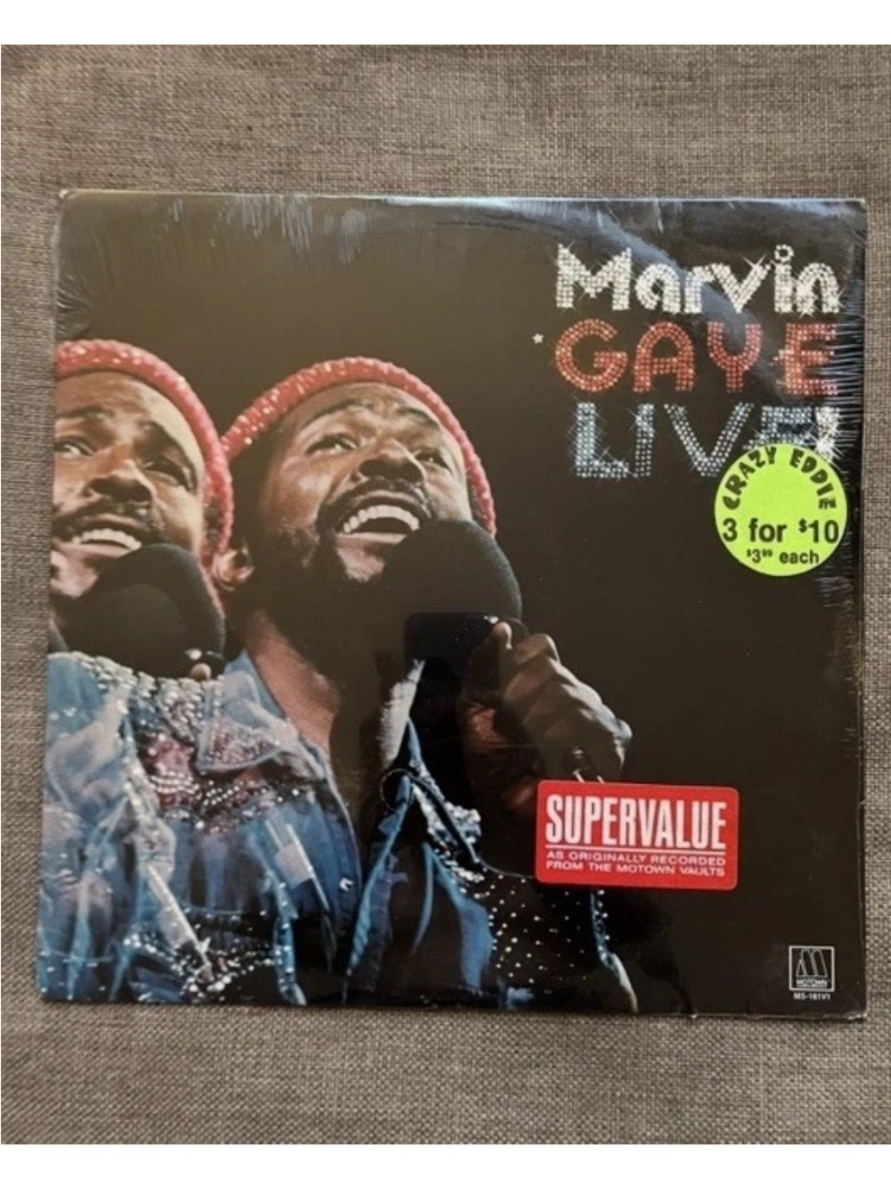 Marvin Gaye Live! 12" LP  Factory Sealed, Crazy Eddie Sticker, 1974
